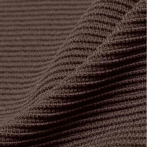 Sculpt Knit Squareneck Mini Dress Aritzia (Babaton)Rich Mocha Brown L - Picture 14 of 16